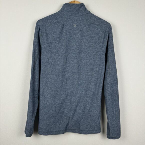 Lululemon Pullover Surge Warm 1/2 Zip Reflective Heathered Blue Mens Size M - Picture 5 of 6